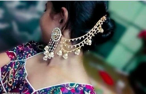 Buy V L INTERNATIONAL Light Weight Bahubali Jhumka Earrings Oxidised Silver  Tone with White Beads Jhumki Jewellery for WomenGirls Online at  desertcartINDIA