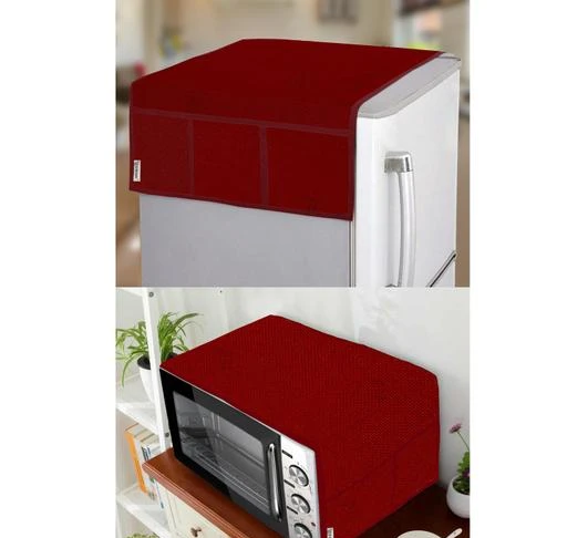 Buy E-Retailer Exclusive 3-Layered Polyester Combo Set of Appliances Cover  (1 Pc. Fridge Top Cover, 2 Pc. Handle Cover, 1 Pc. of Microwave Oven Top  Cover and 1 Pc. Front Load Washing