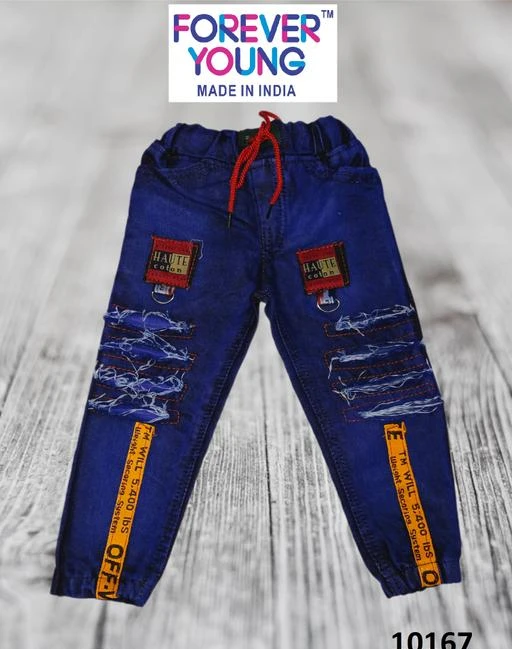 Checkout this latest Jeans
Product Name: *Trendy boys Jeans *
Fabric: Denim
Pattern: Self Design
Multipack: Single
Sizes: 
6-12 Months, 1-2 Years (Waist Size: 15 in, Length Size: 18 in) 
Country of Origin: India
Easy Returns Available In Case Of Any Issue


Catalog Rating: ★4.2 (69)

Catalog Name: Modern Comfy Boys Jeans
CatalogID_5821750
C59-SC1180
Code: 163-25787190-9951
