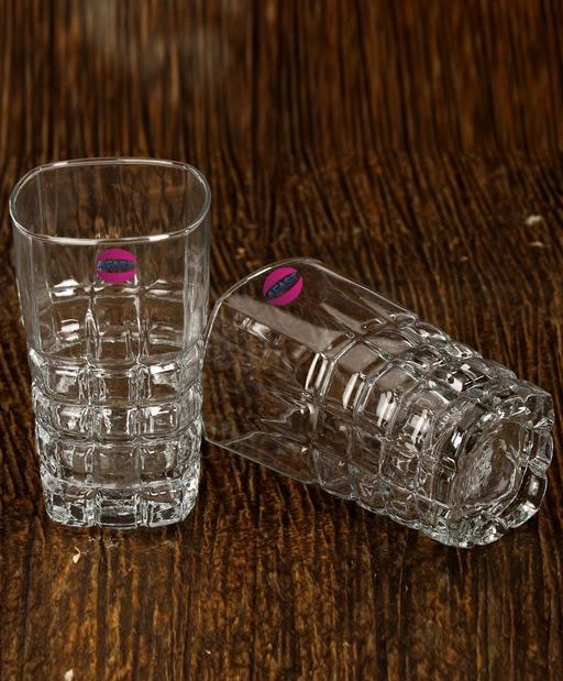 Buy 4 Pieces , 260 ML , Colored Glacier Textured Drinking Glasses Set  Embossed Highball Glasses - Thick Walled Water Tumbler for Cocktail, Juice,  Water, Mixed Drinks, Water Glass - Lowest price in India