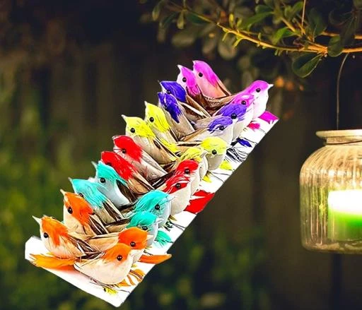  Artificial Colorful Mini Birds For Home Party Decorations  Carnivals