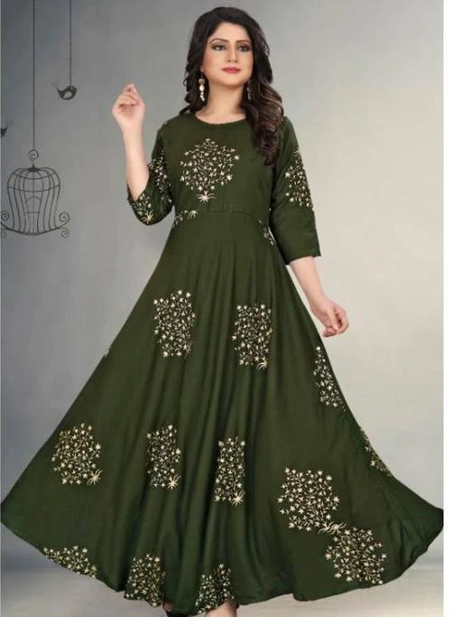 Checkout this latest Kurtis
Product Name: *Graceful Maxi Women Dresses*
Fabric: Rayon
Sleeve Length: Three-Quarter Sleeves
Pattern: Printed
Combo of: Single
Sizes:
S, M (Bust Size: 38 in, Size Length: 50 in) 
L (Bust Size: 40 in, Size Length: 50 in) 
XL (Bust Size: 42 in, Size Length: 50 in) 
XXL (Bust Size: 44 in, Size Length: 50 in) 
Free Size
Womren Or Girls Rayon Gold Printed Kurti
Country of Origin: India
Easy Returns Available In Case Of Any Issue


SKU: KHDIPHAJI04
Supplier Name: Pari Fashion

Code: 343-26061674-0581

Catalog Name: Kashvi Alluring Kurtis
CatalogID_5907385
M03-C03-SC1001