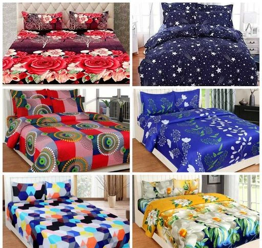 Checkout this latest Bedsheets_3000above
Product Name: *Gorgeous Alluring Bedsheets*
Fabric: Glace Cotton
No. Of Pillow Covers: 12
Thread Count: 190
Multipack: 6
Sizes:
King (Length Size: 90 in, Width Size: 90 in, Pillow Length Size: 27 in, Pillow Width Size: 17 in) 
Country of Origin: INDIA
Easy Returns Available In Case Of Any Issue


SKU: TRNDY26+01fPRIa11152
Supplier Name: Trendy Threads

Code: 4711-26114779-9994

Catalog Name: Gorgeous Alluring Bedsheets
CatalogID_5921165
M08-C24-SC1101