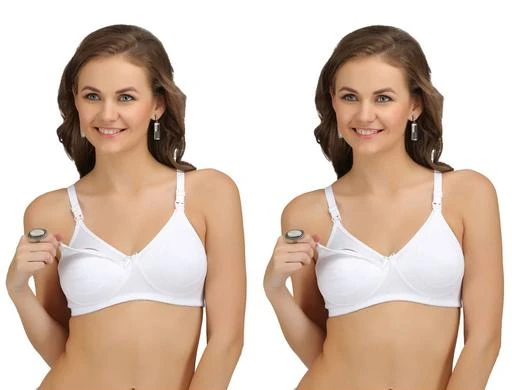 Checkout this latest Bra
Product Name: *Comfy  Cotton Hosiery Feeding Solid Maternity Wear Bra (Pack Of 2)*
Fabric: Cotton Hosiery
Sleeves: Sleeves Are Not Included
Size: 28B: Cup Size - Underbust -23 in To 24 in Overbust - 29 in To 30 in
30B: Cup Size - Underbust - 25 in To 26 in Overbust - 31 in To 32 in
32B: Cup Size - Underbust - 27 in To 28 in Overbust - 33 in To 34 in
34B: Cup Size - Underbust - 29 in To 30 in Overbust - 35 in To 36 in
36B: Cup Size - Underbust - 31 in To 32 in Overbust - 37 in To 38 in
38B: Cup Size - Underbust - 33 in To 34.5 in Overbust - 39 in To 40 in 
40B: Cup Size - Underbust - 35 in To 36 in Overbust - 41 in To 42 in 
Type: Stitched
Description: It Has 2 Pieces Of Women's Maternity Wear Bra
Pattern: Solid
Country of Origin: India
Easy Returns Available In Case Of Any Issue


Catalog Rating: ★3.8 (773)

Catalog Name: Trendy Women's Cotton Hosiery Feeding Solid Feeding Bra
CatalogID_353222
C76-SC1824
Code: 242-2614663-735