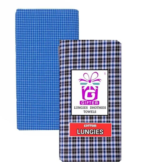  Er 2 Meters Men Cotton Lungis Pack Of 2 / Trendy Men