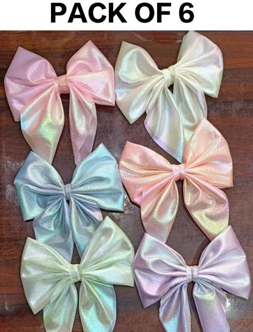 large satin hair bows –