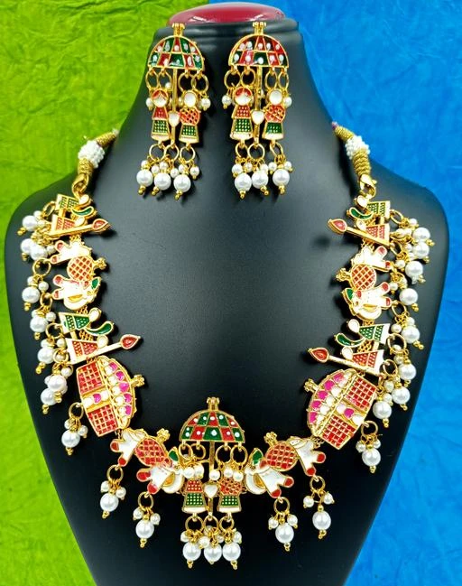 Checkout this latest Jewellery Set
Product Name: *Trendy Women's Dulha Dulhan Jewellery Necklace Set*
Base Metal: Brass
Plating: Gold Plated
Stone Type: American Diamond
Sizing: Adjustable
Type: Necklace and Earrings
Net Quantity (N): 1
Country of Origin: India
Easy Returns Available In Case Of Any Issue


SKU: RANI-Necklace-t
Supplier Name: Rofarword_20

Code: 272-26218157-998

Catalog Name: Twinkling Glittering Jewellery Sets
CatalogID_5955920
M05-C11-SC1093