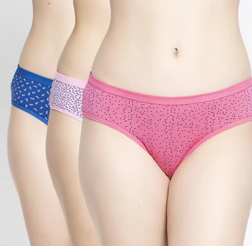 Women Hipster Multicolor Cotton Panty (Pack of 3)