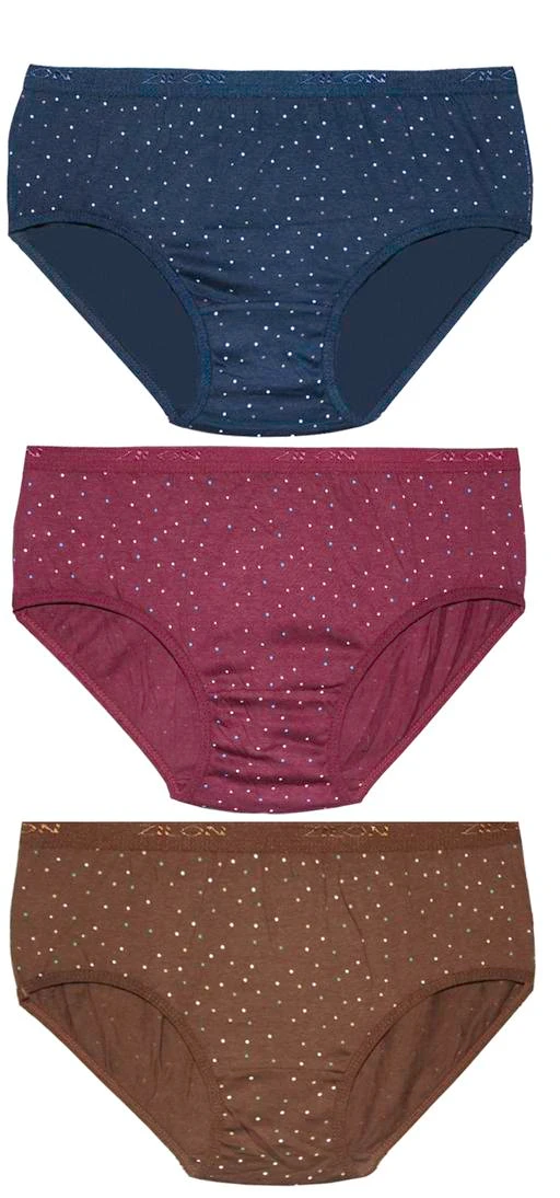 Women's Cotton High Waist Panty - MultiColor(Pack of 3) –