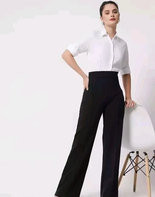 Buy Tamiska Trousers for Women Designer Trousers by Narendra Kumar Black  Lower Pants for Formal Wear Stylish Bottom for Ladies Trendy Casual Daily  Clothes for Woman Narrow Pant Trouser for Girls S