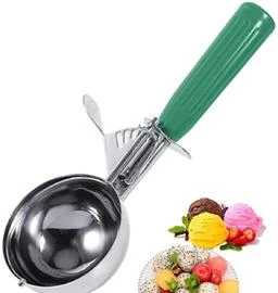 3 Pack Stainless steel Ice Cream Scoop Set with Trigger Cookie Dough and  Water Melon Scoops Cup Cake Muffin Scoopers Small Medium Large Size 