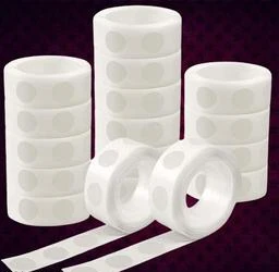 ZERECORD® 10 Rolls Clear Balloon Glue Point 1000 Pcs Double Sided