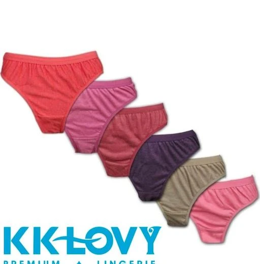  Women Hipster Multicolor Cotton Blend Panty Pack Of 6 / Women  Hipster