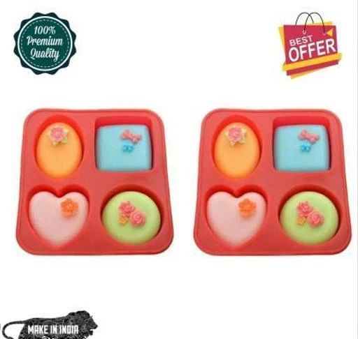 Square Shape 4 Cavity Silicone Mould