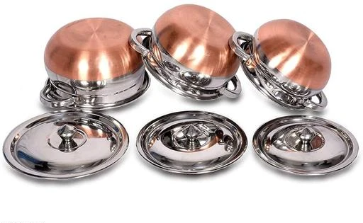 Checkout this latest Serving Casseroles & Tureens
Product Name: *Wonderful Casseroles & Serveware*
 New Jesavi Kadhai Handi with Handle Unique Handi Set Stainless Steel Copper Bottom Kitchen Serving, Cooking Bowl3-Pieces Biryani Handi Kadhai 16 cm, 18.5 cm, 17 cm with Lid.
Country of Origin: India
Easy Returns Available In Case Of Any Issue


SKU: Handi-003
Supplier Name: THE BEAUTY QUEEN#

Code: 436-26552842-9951

Catalog Name: Fancy Casseroles & Serveware
CatalogID_6088175
M08-C23-SC1602