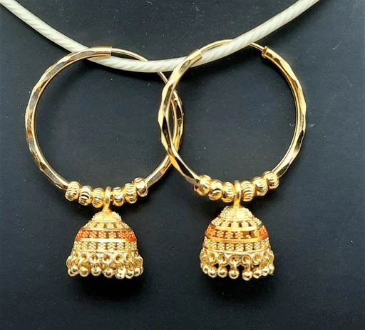 fcityin  Beautiful Gold Plated Jhumka Bali For Women  Trendy Earrings  Studs