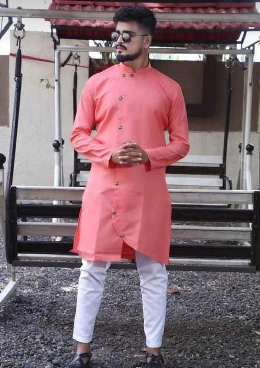 Checkout this latest Kurtas
Product Name: *Modern Men Kurtas*
Fabric: Cotton
Sleeve Length: Long Sleeves
Pattern: Self-Design
Combo of: Single
Sizes: 
S (Chest Size: 36 in, Length Size: 32 in) 
M (Chest Size: 38 in, Length Size: 34 in) 
L (Chest Size: 40 in, Length Size: 36 in) 
XL (Chest Size: 42 in, Length Size: 38 in) 
XXL (Chest Size: 44 in, Length Size: 40 in) 
Package Has Only One Piece Of Stitched Men's Kurta.
Country of Origin: India
Easy Returns Available In Case Of Any Issue


SKU: Pink Kurta Only NEW P
Supplier Name: Mahadev Enterprise

Code: 174-26594514-996

Catalog Name: Modern Men Kurtas
CatalogID_6102129
M06-C18-SC1200
