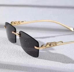  Mc Stan Rimless Men And Women Sunglasses Retro Luxury Gold Metal