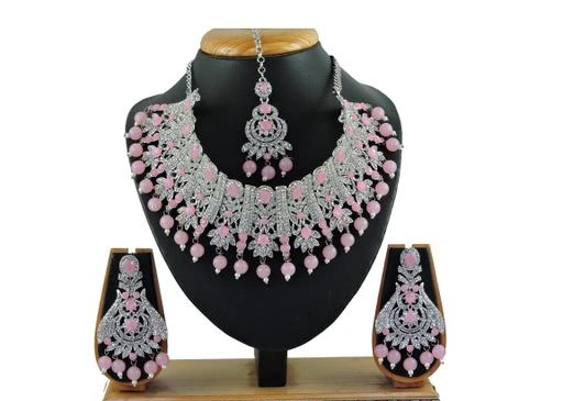 Checkout this latest Jewellery Set
Product Name: *Princess Glittering Jewellery Sets*
Base Metal: Alloy
Plating: Rhodium Plated
Stone Type: Cubic Zirconia/American Diamond
Type: Necklace Earrings Maangtika
Multipack: 1
Country of Origin: India
Easy Returns Available In Case Of Any Issue


Catalog Rating: ★4.4 (89)

Catalog Name: Princess Chic Jewellery Sets
CatalogID_6105125
C77-SC1093
Code: 946-26604835-0003