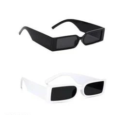 MC Stan Parada Black White Goggles For Unisex [Set of-02]
