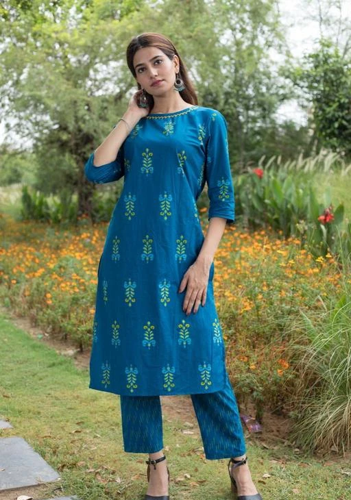 fcity.in Women Ethnic Motif Printed Kurti Women Cotton Aline