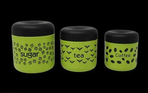 Checkout this latest Jars & Containers_500-1000
Product Name: *Classic Jars*
Material-Stainless Steel 
Pack-3
Stainless Steel Premium Color Coated & Printed Tea Coffee Sugar Canisters/Jar Set of 3
Country of Origin: India
Easy Returns Available In Case Of Any Issue


SKU: TSC_Green set of 3
Supplier Name: Ria Collection

Code: 084-26899228-9921

Catalog Name: Classic Jars
CatalogID_6195857
M08-C23-SC1428