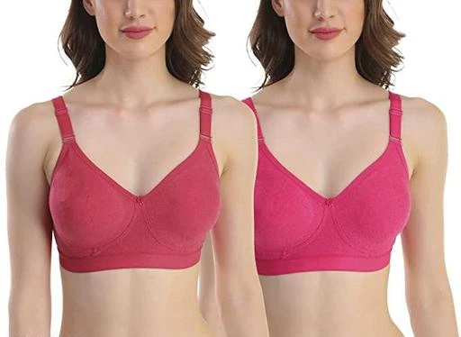 Women's Blend & Cotton Non Padded Non Wired Full Coverage Bra