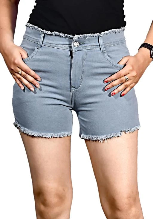  Denim Shorts High Rise For Women / Ravishing