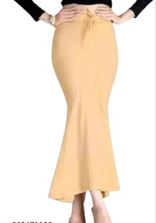 Bindu Women's Lycra Full Elastic Saree Shapewear Petticoat  Women  Microfiber Solid Saree Shapewear (Fish Cut Shapewear)