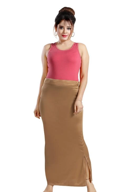 Women Brown Solid Saree Shapewear–