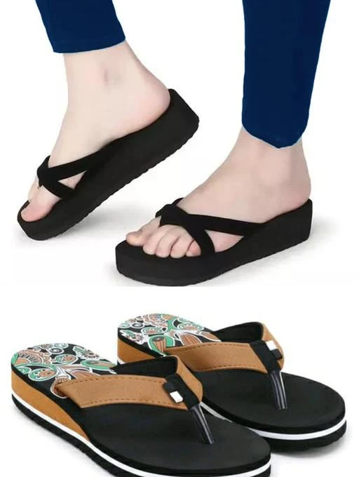 fcity.in - Rokvok Stylish Heel Flip Flop Pack Of 2 Amazing Design / Unique