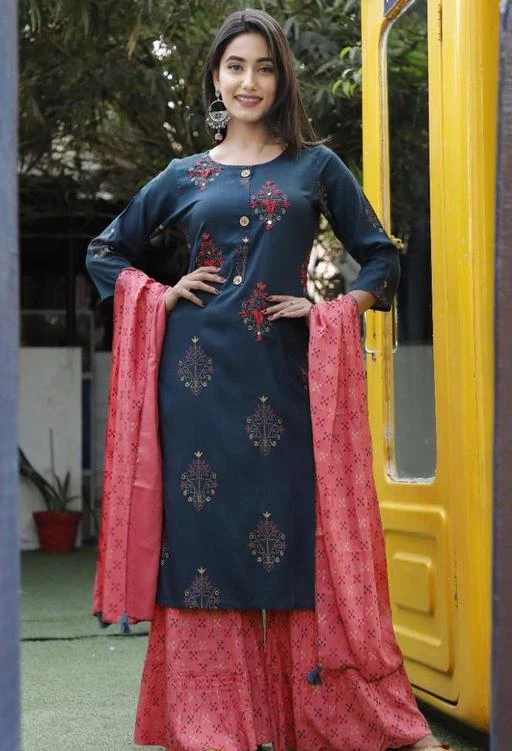 Checkout this latest Kurta Sets
Product Name: *Trendy Attractive Women Kurta Sets*
Kurta Fabric: Rayon
Bottomwear Fabric: Rayon
Fabric: Rayon
Sleeve Length: Three-Quarter Sleeves
Set Type: Kurta With Dupatta And Bottomwear
Bottom Type: Sharara
Pattern: Printed
Net Quantity (N): Single
Sizes:
S, M, L, XL, XXL, XXXL, 4XL, 5XL, 6XL, 7XL, 8XL
Country of Origin: India
Easy Returns Available In Case Of Any Issue


SKU: MD - 62.,
Supplier Name: MAMTA DYEING

Code: 596-27019941-9952

Catalog Name: Trendy Attractive Women Kurta Sets
CatalogID_6248967
M03-C04-SC1003
.