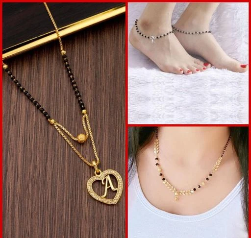 Pitaamaa Jawel Alphabet D Letter Mangalsutra Short Mangalsutra Designs Gold  Plated Latest Initial Name Necklace American