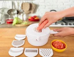 Multifunctional 9 In 1 Vegetable Cutter with Drain Basket Magic Rotate  Kitchen Tool Portable Slicer Chopper Grater Shredder Kitchen Accessories