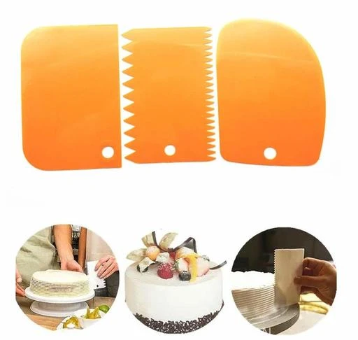 Checkout this latest Bakeware Moulds & Tins
Product Name: *SGV21 3 Pcs Plastic Dough Scraper Icing Cake Fondant Designing and Decoration Chopping Cutter Baking Tools - 1Qty*
Material: Plastic
SGV 3 different style to meet your cooking needs, perfect for decorate your cakes, you can create a variety of different cake styles. Set of 3 cake side scrapper. Perfect tool for Decorating a cake. Serrated Ridges for cake Decoration. Enables Smooth Contouring And Provides Great Finishing To Your Cakes. Flexible, Easy To Grip, Convenient To Wash And Re-Use. Any Occasion is incomplete with a perfect Finishing cake. It Helps to make a cake more attractive.
Country of Origin: India
Easy Returns Available In Case Of Any Issue


SKU: SGV_103_3PC_CAK_SCRPR
Supplier Name: SUNRIZE GLOBAL VENTURE

Code: 641-27128093-942

Catalog Name: Designer Cake Tins
CatalogID_6289569
M08-C23-SC1600
