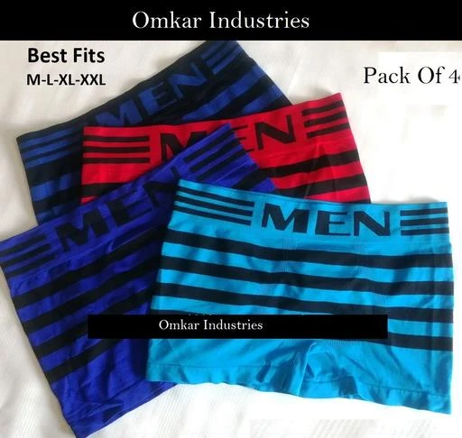 Men Ice Silk Lycra Underwear - Multicolor (Pack of 3) Briefs ​