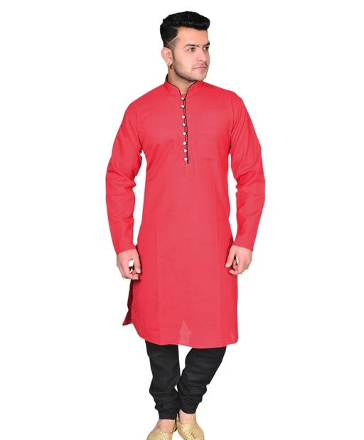 Checkout this latest Kurta Sets
Product Name: *Fancy Men Kurta Sets*
Top Fabric: Cotton Blend
Bottom Fabric: Cotton Blend
Scarf Fabric: No Scarf
Stitch Type: Stitched
Sizes:
M (Top Length Size: 36 in, Bottom Waist Size: 50 in, Bottom Length Size: 46 in) 
? The Indies line of modern kurta it's who we are and now it's what we wear.? Team it up with a sleeveless Koti and complement it with a pair of Kolhapuri chappals to complete the look.? This full-sleeved men's ethnic kurta Churidar Pajami is carefully hand loomed in combed cotton that gives it smooth texture and makes it very comfortable to wear. ?The Kurta-Churidar Pajami dress has full sleeves, Single pockets on either side of it. Kurta-Churidar Pajami Product Size Guidance (A) Sizes for this style are slightly on a LARGER side when compared to KURTA sizes. So do check out the 'CHEST' size measurement in point B and order the size best suited to you. (B) Kurta's actual chest measurement is 4 inches more i.e. for 4 Sizes we offer: M (36), L (38), XL(40), XXL (42) actual product chest will be M - 40 ; L - 42 ; XL - 44 ; XXL - 46 respectively.*Fabric: Cotton Ruby; Sleeves: Full.               
Country of Origin: India
Easy Returns Available In Case Of Any Issue


SKU: 577532550
Supplier Name: KUSHANJALI DESIGNERS

Code: 747-27236025-0081

Catalog Name: Fancy Men Kurta Sets
CatalogID_6339861
M06-C18-SC1201