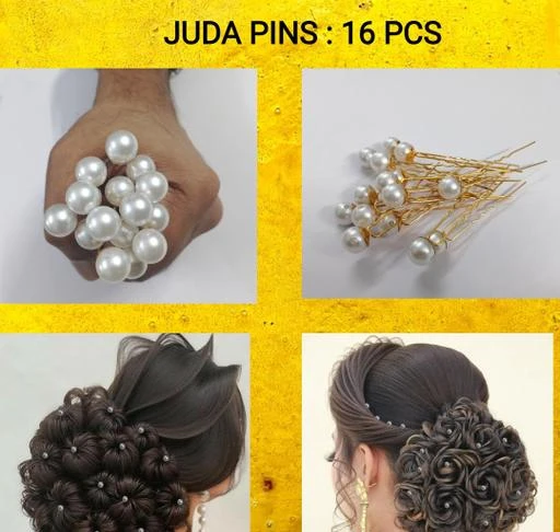 Buy Aairaa Hair Clip Juda Pin Hair Flower Side Juda Clip For Bun Hair  Accessories For Women And Girls Red Set Of 2 Online at Low Prices in India  - Amazon.in
