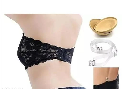 Women Lace Bralette Padded Wire Free Adjustable Strap Fashionable Crop Top  Style Padded Lace Tube Bra