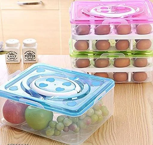 Checkout this latest Boxes, Baskets & Bins_500-1000
Product Name: *Latest Storage Boxes*
Material: Plastic
No. of Compartments: 2
Pack: Pack of 1
Packaging Length : 12 cm
Packaging Breadth  : 10 cm
Packaging Height : 1.5 cm
Double Layer 32 Grid Egg Storage Box for Refrigerator Kitchen Food and Vegetable Egg Storage Container Wit Lid
Country of Origin: India
Easy Returns Available In Case Of Any Issue


SKU: EGG-Box-1
Supplier Name: THE BEAUTY QUEEN#

Code: 033-27398242-005

Catalog Name: Unique Storage Boxes
CatalogID_6390929
M08-C25-SC1625