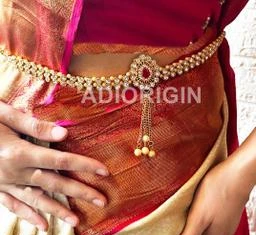 Buy Traditional and Beautiful Dark Pink Embroidery Belt for Women, Perfect  Vaddanam and Kamarbandh