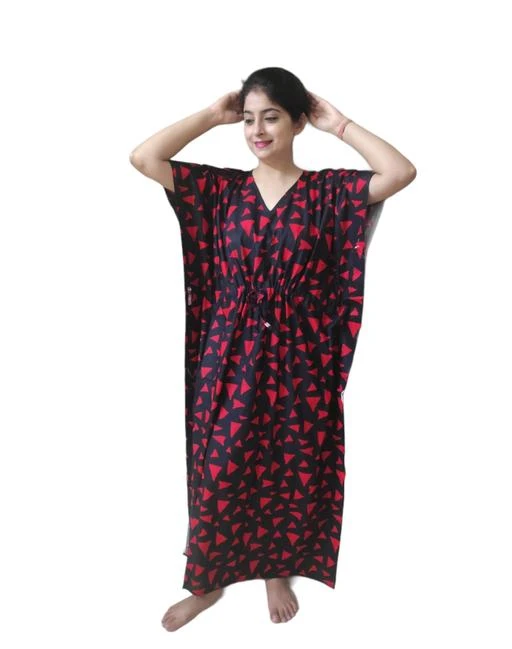 Checkout this latest Nightdress
Product Name: *Shararat Women's Printed Cotton Kaftan Nighty | Kaftan Nightwear Night Gown for Women | Night Dress for women Red*
Fabric: Cotton
Sleeve Length: Short Sleeves
Pattern: Printed
Multipack: 1
Sizes:
M, L, XL, XXL, Free Size (Bust Size: 44 in, Length Size: 53 in) 
Country of Origin: India
Easy Returns Available In Case Of Any Issue


Catalog Rating: ★3.7 (110)

Catalog Name: Shararat Women's Printed Cotton Kaftan Nightdress
CatalogID_6411559
C76-SC1044
Code: 263-27478554-999