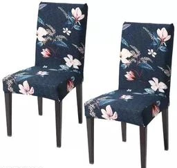  Stretchable Floral Printed Dining Chair Covers Elastic Chair Seat