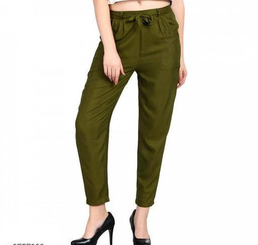  Audrey Trendy Rayon Solid Women Pants Vol 1