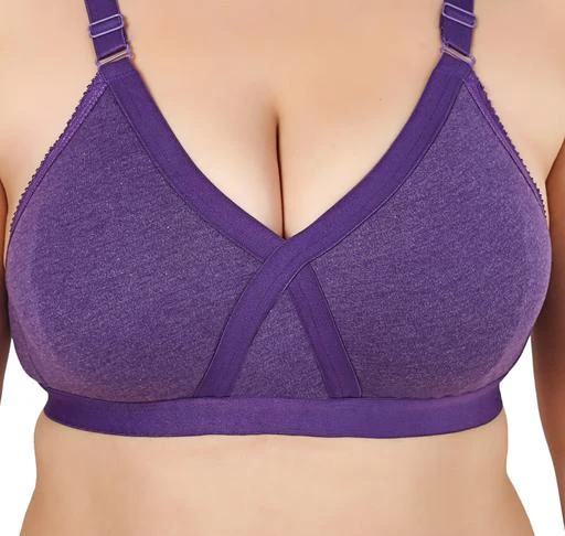 HiloRill Full Support Minimizer Cotton Bra for Women, Everyday T-Shirt  Push-Up Heavy Breast Bra
