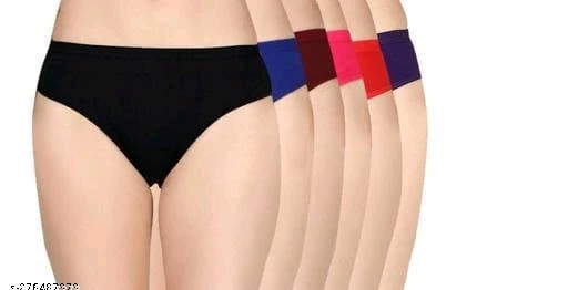 Pack of 6 Women's Cotton Ice Silk Seamless Invisible Panties