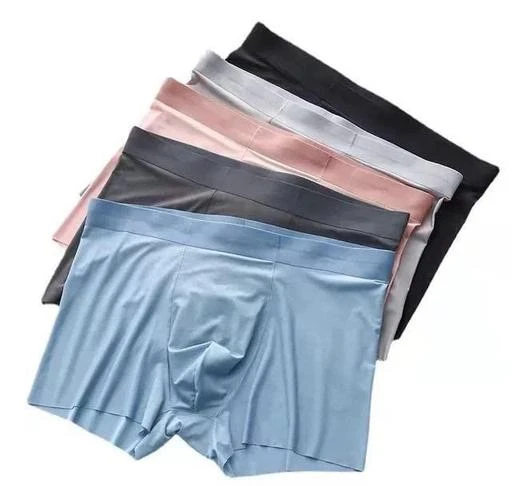  Men Ice Silk Lycra Underwear Multicolor Pack Of 3 Briefs /  Essential