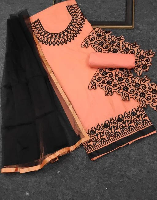 Checkout this latest Suits
Product Name: *Aagam Fabulous Salwar Suits & Dress Materials*
Top Fabric: Cotton + Top Length: 2.5 Meters
Bottom Fabric: Cotton + Bottom Length: 2.5 Meters
Dupatta Fabric: Net + Dupatta Length: 2.25 Meters
Lining Fabric: Cotton
Type: Un Stitched
Pattern: Embroidered
Net Quantity (N): Single
Make everyone head turn toward you by flaunting elegance with this stylish cotton suite & dress material. ,make you style stand amongste all !
Country of Origin: India
Easy Returns Available In Case Of Any Issue


SKU: Stylish cotton suite and dress material 
Supplier Name: RITARC

Code: 815-28008060-995

Catalog Name: Aishani Fabulous Salwar Suits & Dress Materials
CatalogID_6584877
M03-C05-SC1002