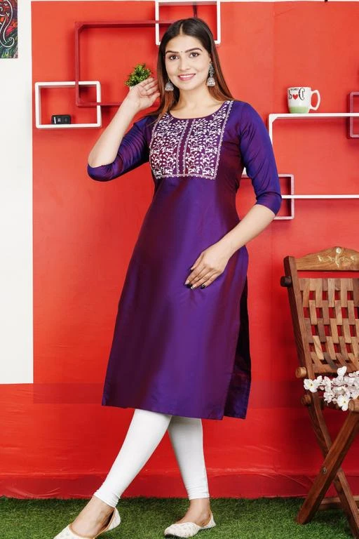 Art best sale silk kurtis