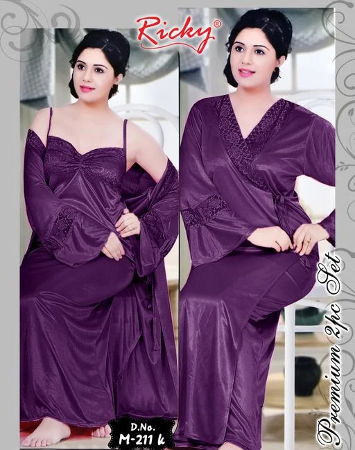 Checkout this latest Nightdress
Product Name: *Aradhya Adorable Women Nightdresses*
Fabric: Satin
Sleeve Length: Shoulder Strap
Pattern: Solid
Net Quantity (N): 1
Add ons: Robe
Sizes:
Free Size
Country of Origin: India
Easy Returns Available In Case Of Any Issue


SKU: a9aJv055
Supplier Name: Vasu collection

Code: 255-28026009-9991

Catalog Name: Inaaya Adorable Women Nightdresses
CatalogID_6591169
M04-C10-SC1044